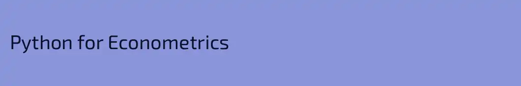 Python for Econometrics